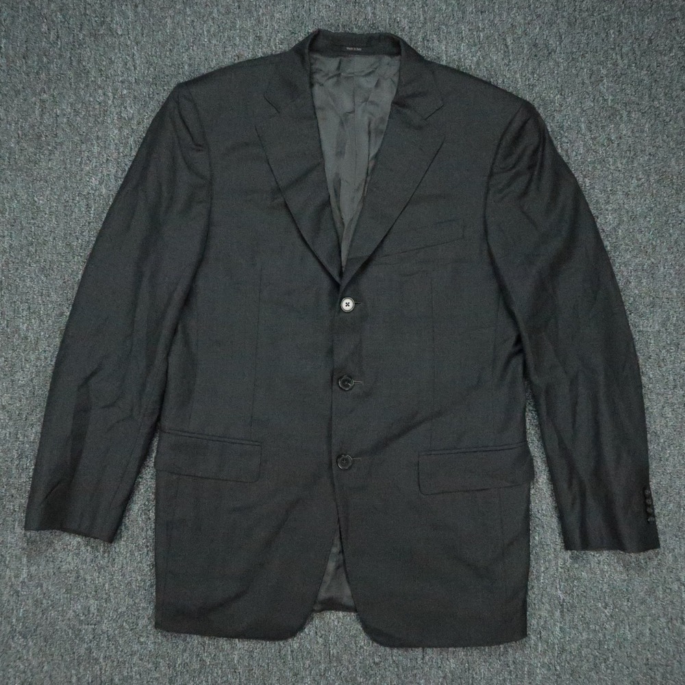 Ermenegildo Zegna Blazer Mens 42R Gray Wool Fit Rom Lined Sport Coat
